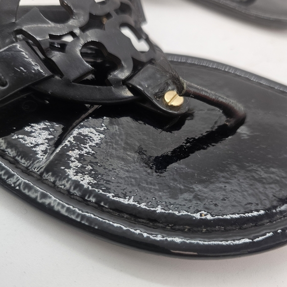 Tory Burch Miller Women’s Black Patent Sandals Size 9.5 US - Picture 8 of 10